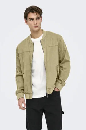 Only & Sons Linnen zomerjas beige