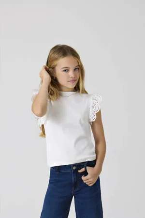 ONLY KIDS GIRL mouwloze top broderie