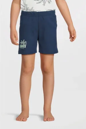 NAME IT KIDS shortama donkerblauw/wit