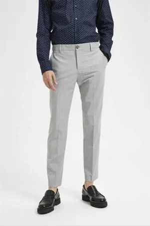 SELECTED Slim fit pantalon SLHLIAM van polyester
