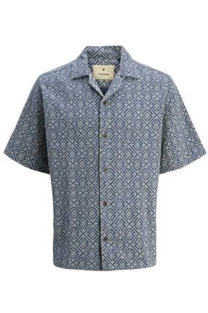 JACK & JONES PREMIUM casual overhemd blauw