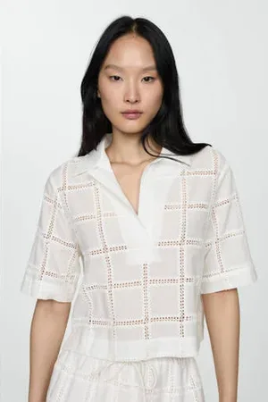 MANGO Top wit broderie