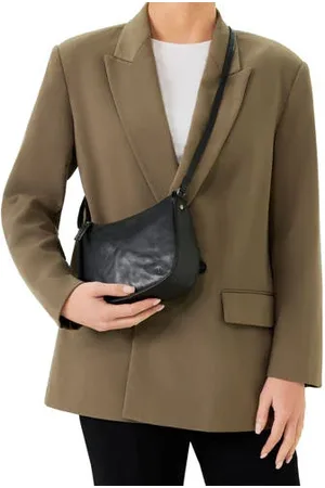 Manfield Leren crossbody tas