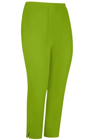 Plus Basics Travelstof straight high waist broek