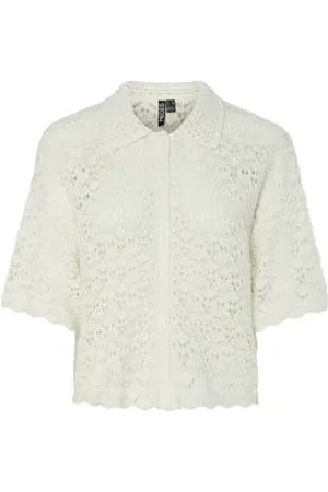 Pieces® Blouse wit crochet