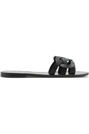 MANGO Leren slippers