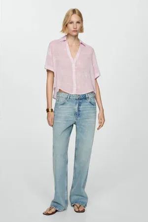 MANGO Blouse lichtroze