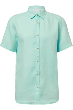 QS by s.Oliver Linnen casual overhemd mintgroen