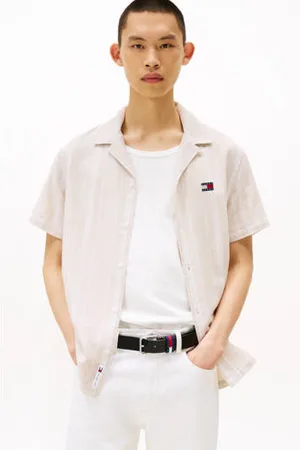 Tommy Hilfiger Casual overhemd met textuur ecru
