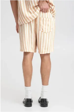 Solid Linnen regular casual short