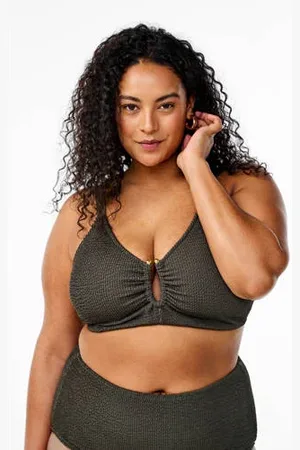 Zizzi Voorgevormde bikinitop SLINA met textuur