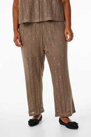 Zizzi Kanten wide leg high waist broek