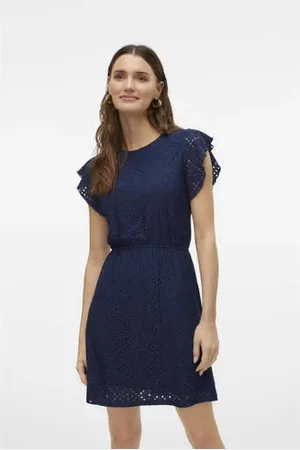 VERO MODA Zomerjurk broderie