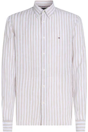 Tommy Hilfiger Linnen casual overhemd beige
