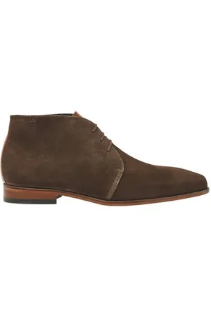 Van Lier Rhodes suède veterschoenen bruin
