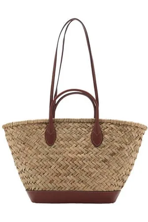 MANGO Shopper naturel/bruin