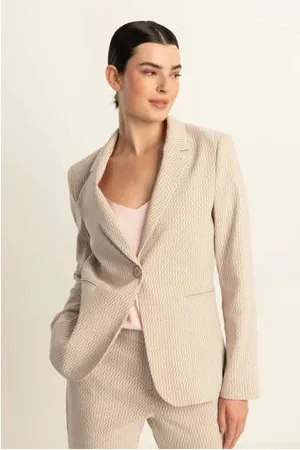 Expresso Getailleerde blazer met all over print