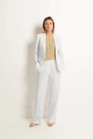 Claudia Sträter Wide leg linnen broek