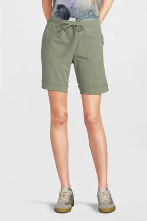 Dreamstar Travelstof slim regular waist casual short kaki