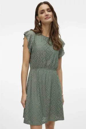 VERO MODA Zomerjurk broderie