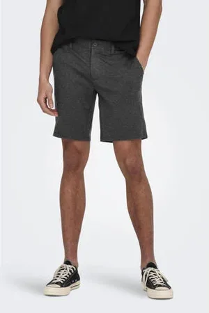 Only & Sons Regular chino short ONSMARK grijs