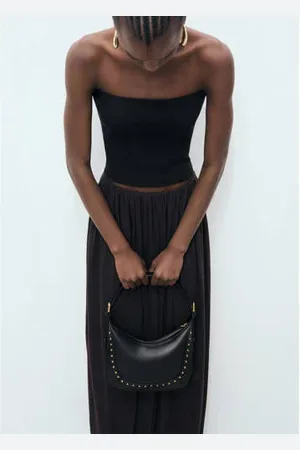 MANGO Schoudertas met studs