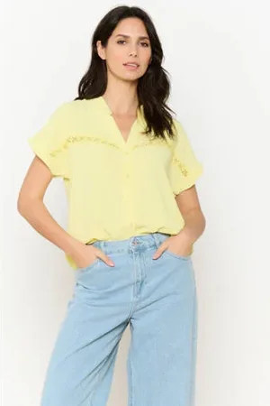 LolaLiza Blouse broderie lichtgeel