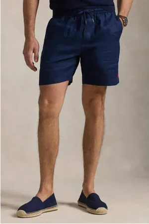 Ralph Lauren Linnen regular casual short donkerblauw