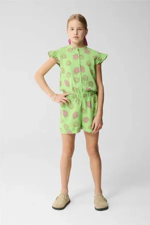 SHOEBY Groen regular playsuit