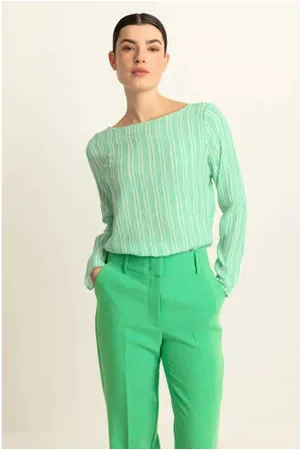 Expresso Gestreepte geweven blousetop