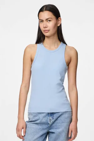 Pieces® Jersey mouwloze top blauw