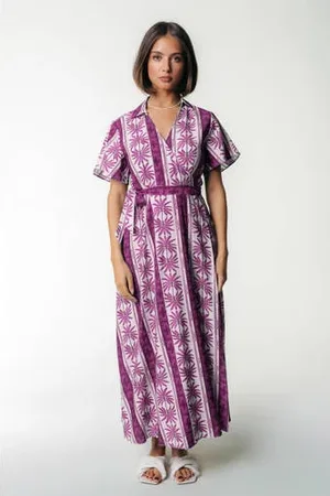 Colourful rebel Maxi jurk paars