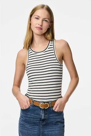 Pieces® Jersey mouwloze top wit