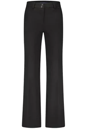 Red Button Flared high waist pantalon gebreid