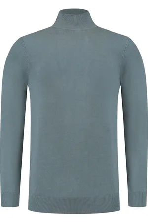 Pure Path Essential Knitwear Mockneck Sweater Blue
