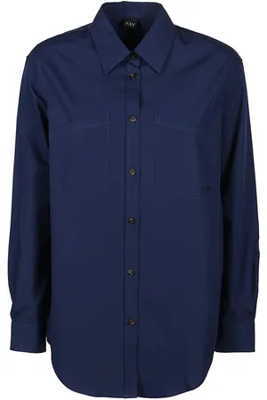 FAY Long Sleeve Shirt Blue