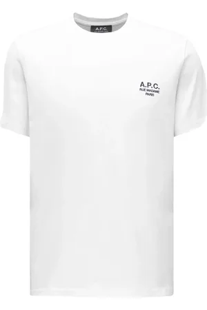 A.P.C. T-shirt wit blauw