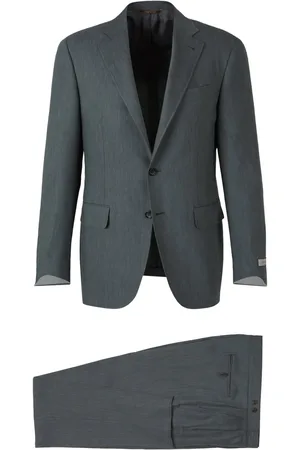 CANALI Plain Linen Wool Suit