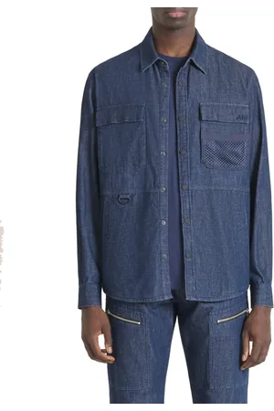 Antony Morato SHIRT REGULAR FIT IN DENIM WITH LOGOED EMBROIDERY