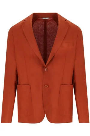 Manuel Ritz Rust Single Breasted Jacket Orange