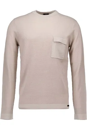 Genti Round Pocket Ls Truien Bruin K9155-1257