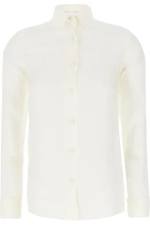 Palm Angels Ivory silk blouse