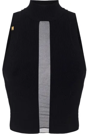 Elisabetta Franchi Black Top With Tulle Black