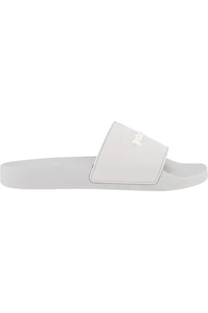 Palm Angels Heren Essential Logo Slider Grey