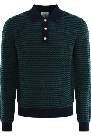 Casablanca Heren Mini Wave Polo Groen