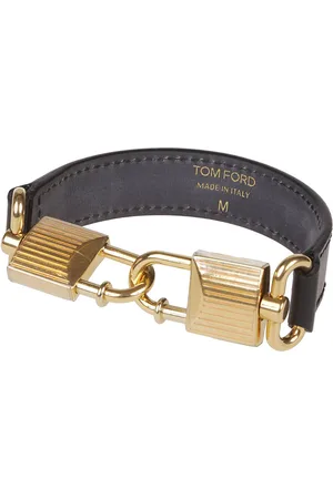 Tom Ford Gold-tone Padlocks Bracelet Black