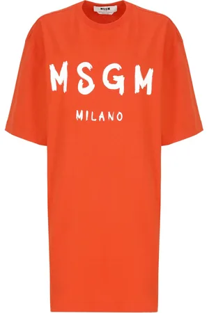 Msgm Dresses Orange