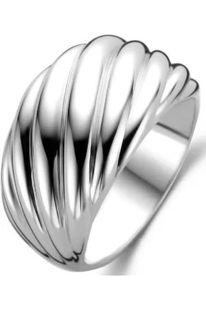 Ti Sento Ring 12238SI/54 Zilver Gedraaid Design Maat 54