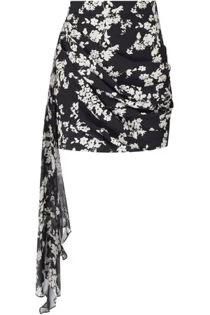 Elisabetta Franchi Black Butter Draped Skirt Black