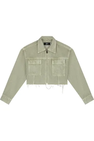 Malelions Women Cropped Cargo Jacket